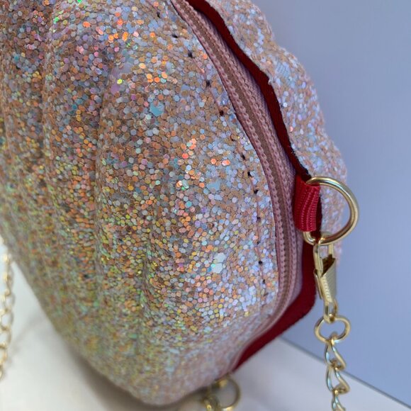 Sparkle Seashell - The Glam Clam / Crossbody Handbag /Pink - NWT - Picture 7 of 13